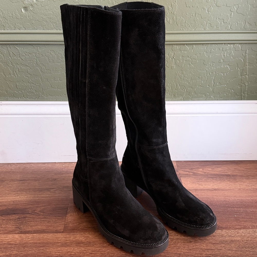 New Paul Green Candice Suede Knee High Boots - Picture 2 of 7